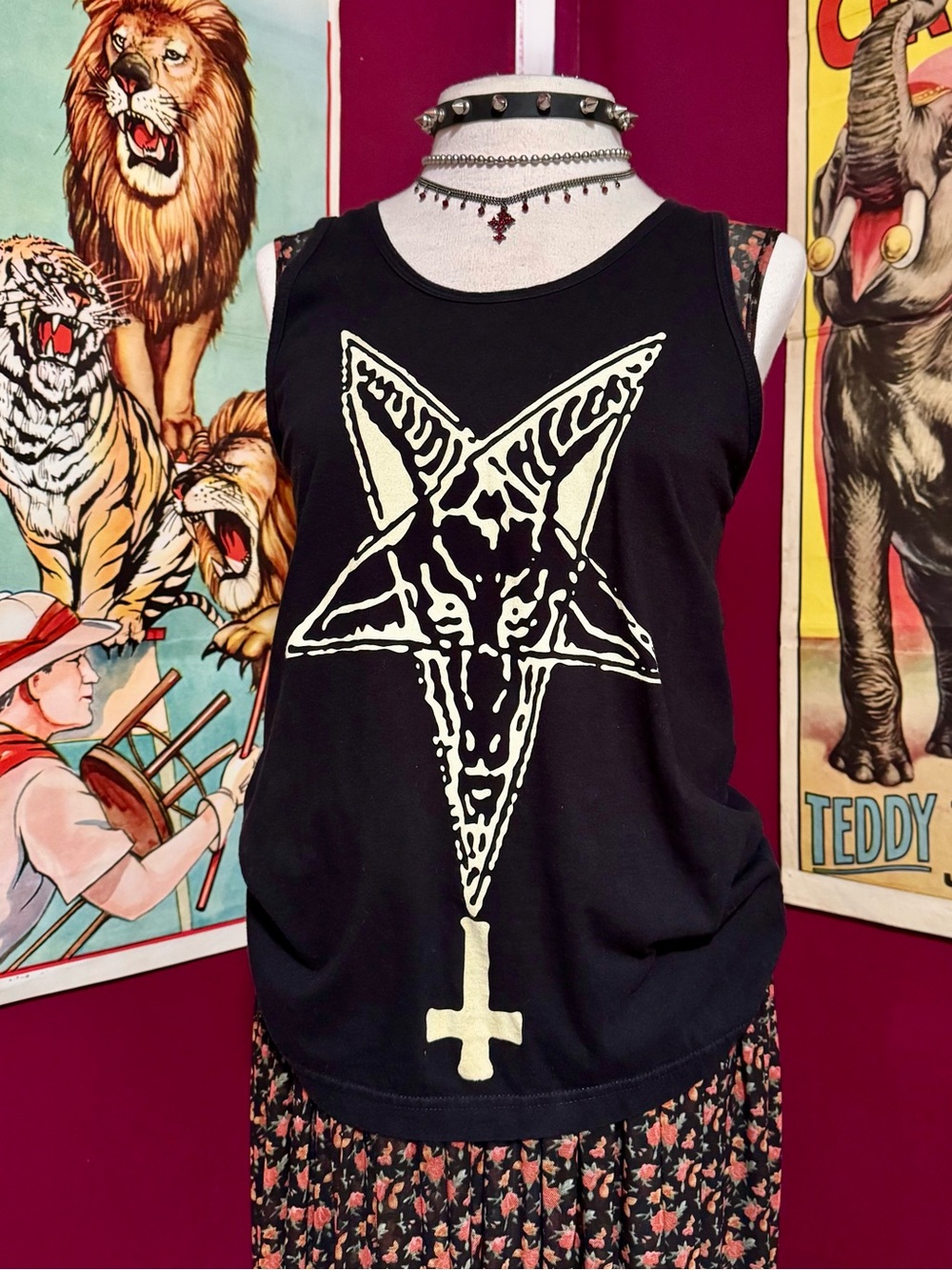 Small Actual Pain Sixth Seal Baphomet Tank